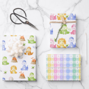 Dinosaurus Waterverf Inpakpapier Vel