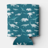 Dinosaurus Waterverf: Textielpatroon Blikjeskoeler (Achterkant)