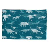 Dinosaurus Waterverf: Textielpatroon Kussensloop (Achterkant)