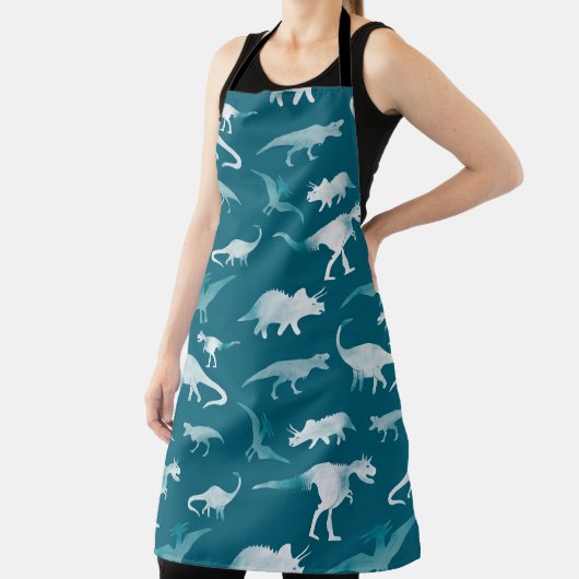 Dinosaurus Waterverf: Textielpatroon Schort (Insitu)