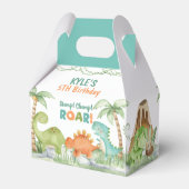 Dinosaurus Waterverf Verjaardag Bedankdoosjes (Achterkant)