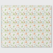 Dinosaurus Waterverf Verjaardag Cadeaupapier (Vlak)