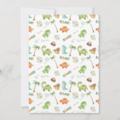 Dinosaurus Waterverf Verjaardag Kaart (Achterkant)