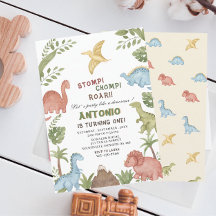 Dinosaurus waterverf verjaardagsfeestje