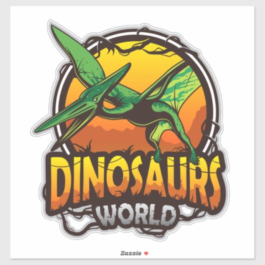 Dinosaurus Wereld Stickers (Vel)