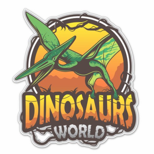Dinosaurus Wereld Stickers (Voorkant)