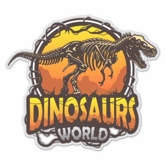 Dinosaurus Wereld Stickers (Voorkant)
