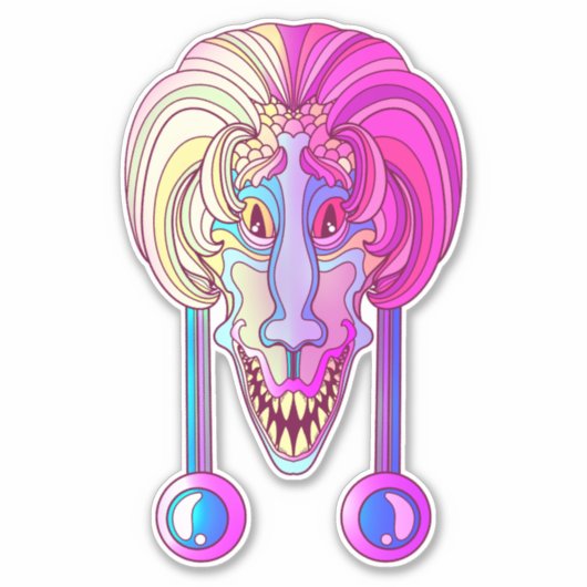 Dinosaurus wezen sticker (Voorkant)