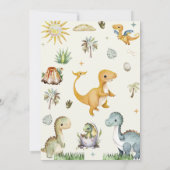 Dinosaurus Wilde Jongen Kaart (Achterkant)