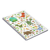 Dinosaurus Wildlife Spiraalschrift  Notitieboek (Rechterzijde)