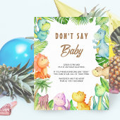 Dinosaurus zegt geen Baby-teken Poster