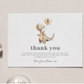 Dinosaurusballon 1e verjaardag - bedankje kaart