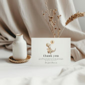 Dinosaurusballon 1e verjaardag - bedankje kaart