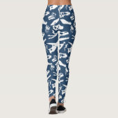 Dinosaurusbotten (Blauw) Leggings (Achterkant)