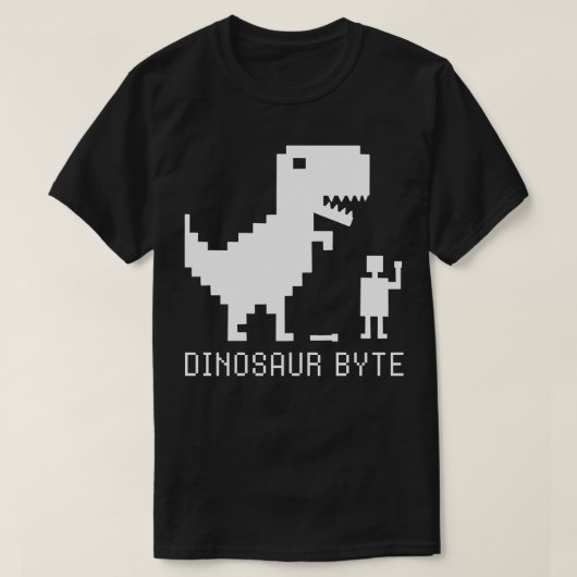dinosaurusbyte t-shirt (Design voorkant)