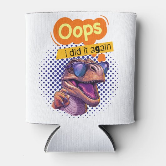 dinosauruscitaat blikjeskoeler (Voorkant)