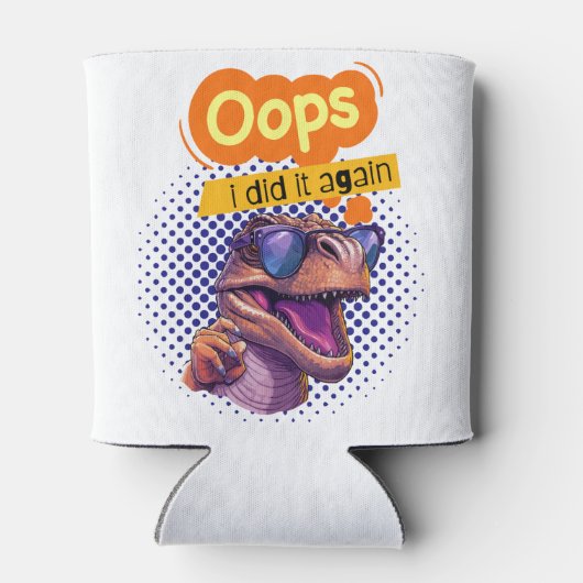 dinosauruscitaat blikjeskoeler (Achterkant)