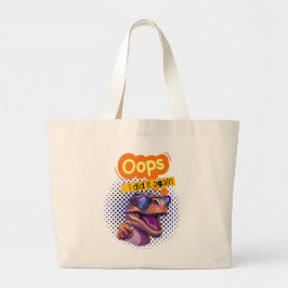 dinosauruscitaat grote tote bag