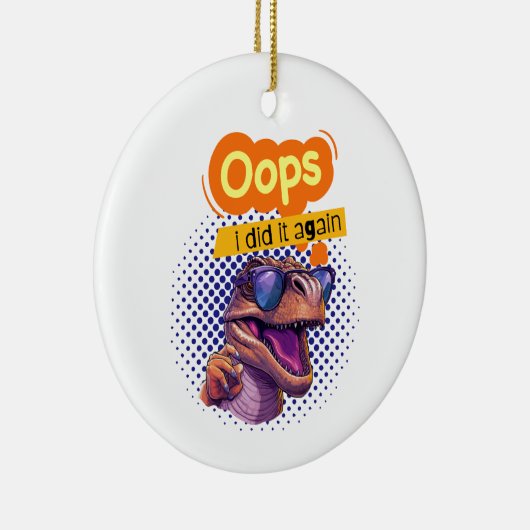 dinosauruscitaat keramisch ornament (Rechts)