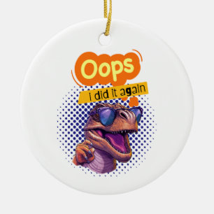 dinosauruscitaat keramisch ornament