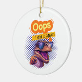 dinosauruscitaat keramisch ornament (Links)