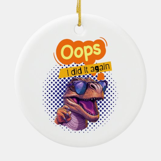 dinosauruscitaat keramisch ornament (Achterkant)