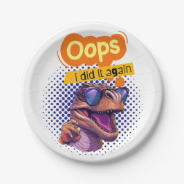 dinosauruscitaat papieren bordje