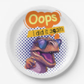 dinosauruscitaat papieren bordje (Voorkant)