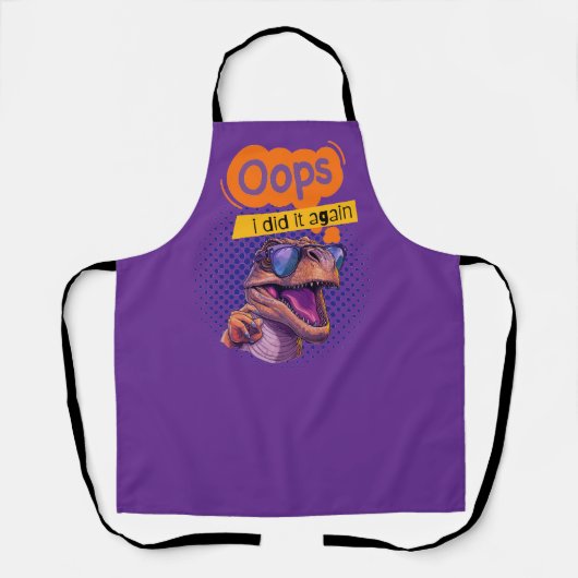 dinosauruscitaat schort (Voorkant)