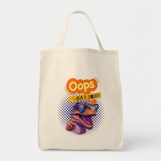 dinosauruscitaat tote bag (Voorkant)