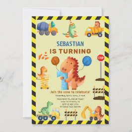 Dinosaurusconstructie, Dino Crew 1e verjaardag Kaart