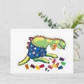 dinosaurusfeest bedankt kaart (Staand voorkant)