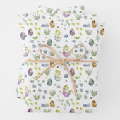 dinosaurusfeest in een baby shower inpakpapier vel (In situ)