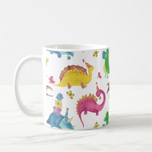 Dinosaurusfeest: waterverf. koffiemok (Links)