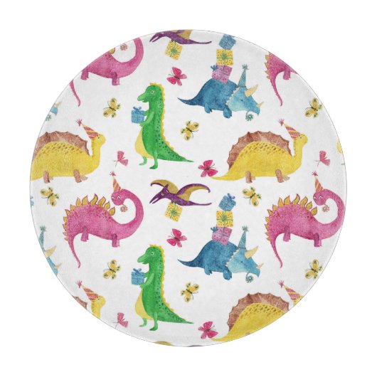 Dinosaurusfeest: waterverf. snijplank (Voorkant)