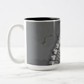 Dinosaurusfossiel Tweekleurige Koffiemok (Links)