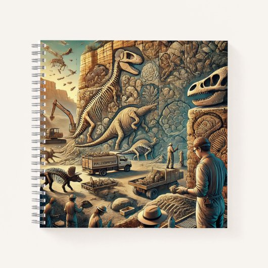 Dinosaurusfossielen & Paleontologie Opgraving Notitieboek (Voorkant)