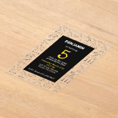 Dinosaurusfossielen Patroon Kinderen Verjaardagsui Acryl Uitnodigingen (Laagn)