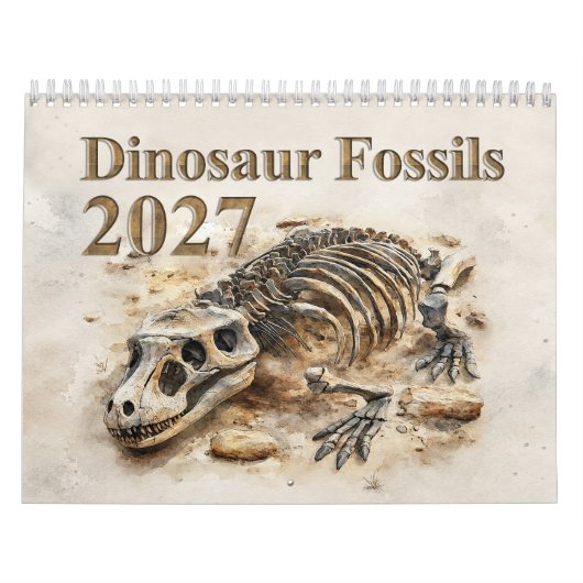 Dinosaurusfossielen – Prehistorisch fossiel 2027 Kalender (Hoes)