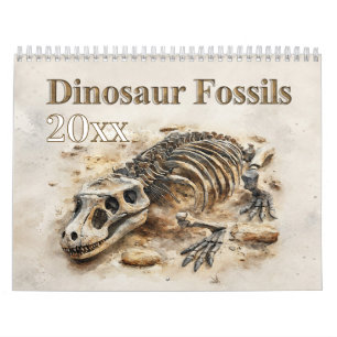Dinosaurusfossielen – Prehistorisch fossiel Kalender