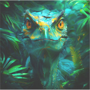 Dinosaurusgezicht van een indrukwekkende jungle ro sticker