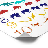 dinosaurusgrafiek poster (Hoek)