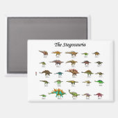 dinosaurusgrafiek poster magneet (Voorkant / Achterkant)
