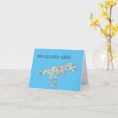 Dinosauruskaart Kaart (Gele Bloem)