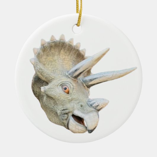 Dinosauruskop, rond Ornament (Voorkant)