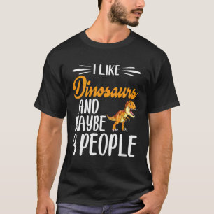 Dinosaurusliefhebber Ik hou van dinosaurussen en m T-shirt