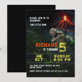 Dinosaurusliefhebber Kinder  Verjaardagsfeestje Kaart (Voorkant / Achterkant)