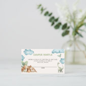 Dinosaurusluier Raffle Baby shower Informatiekaartje (Staand voorkant)