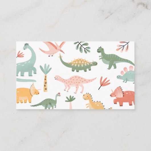 Dinosaurusluier Raffle Informatiekaartje (Achterkant)