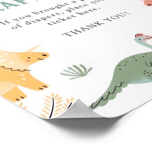 Dinosaurusluier Raffle Poster (Hoek)